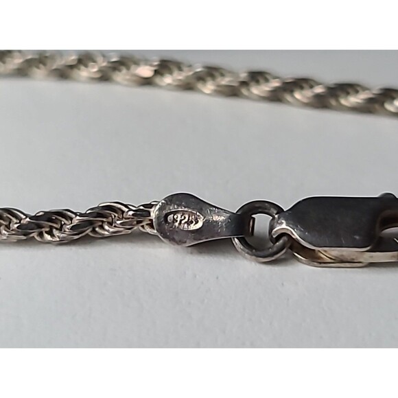 Italian 925 Sterling Silver Chain Bracelet Vintage - Picture 6 of 10